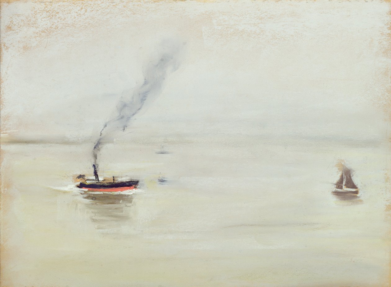 Esős időjárás az Elbán, 1902 (pasztell, papíron) alkotó: Max Liebermann