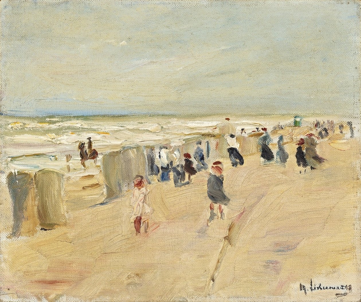 Strand Noordwijkben vihar idején alkotó: Max Liebermann