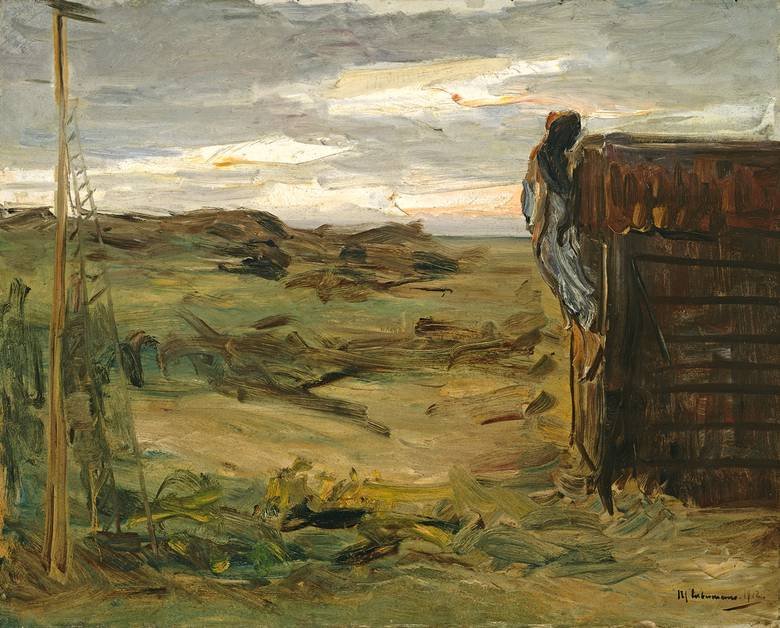 Strand fészerrel alkotó: Max Liebermann