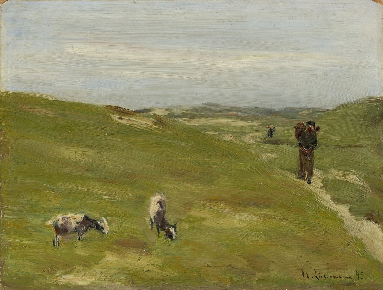 Rét gazda és legelő kecskékkel alkotó: Max Liebermann