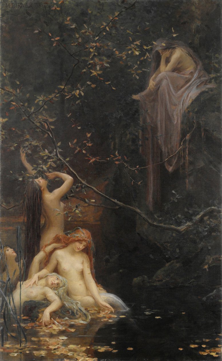 Tündérek a patak mellett, 1895 alkotó: Max Pirner