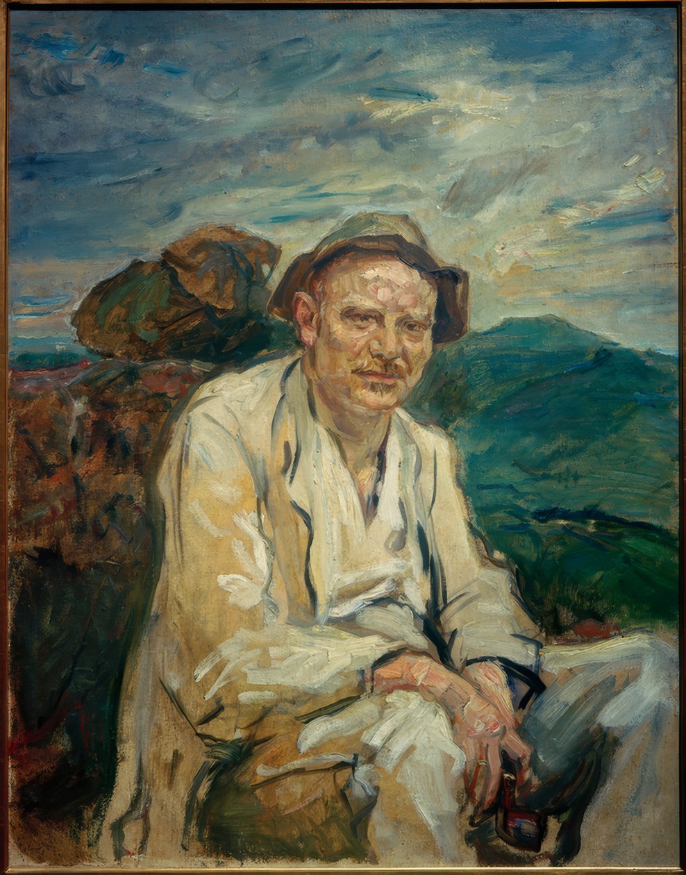 A pihenő vándor. Heinrich Kohl portréja alkotó: Max Slevogt