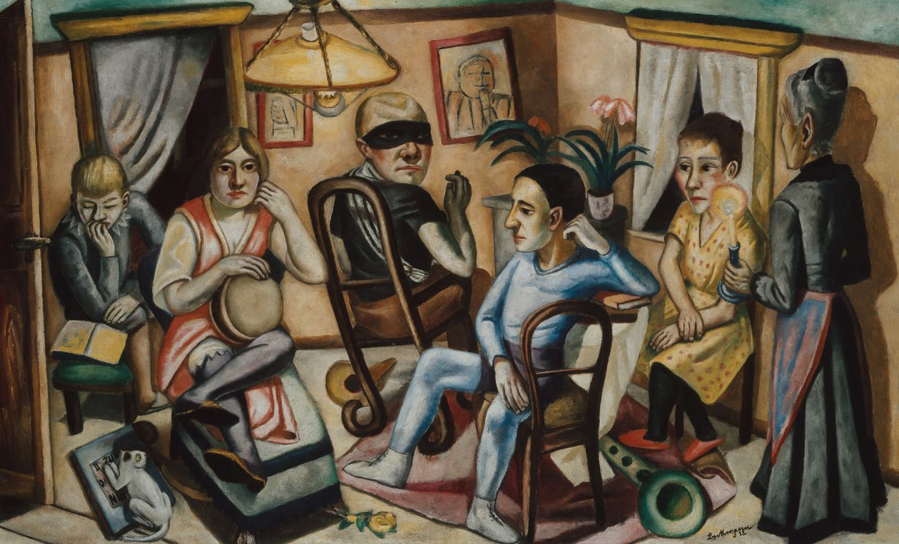 Álarcosbál előtt, 1922. alkotó: Max Beckmann