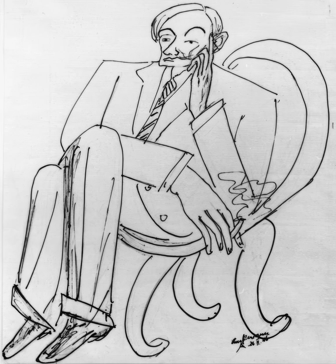 Friedrich Vordemberge-Gilde portréja - szemölcs alkotó: Max Beckmann