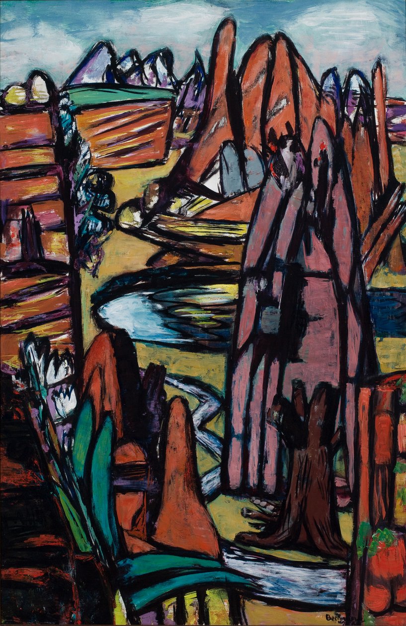 Boulder - Sziklás táj alkotó: Max Beckmann
