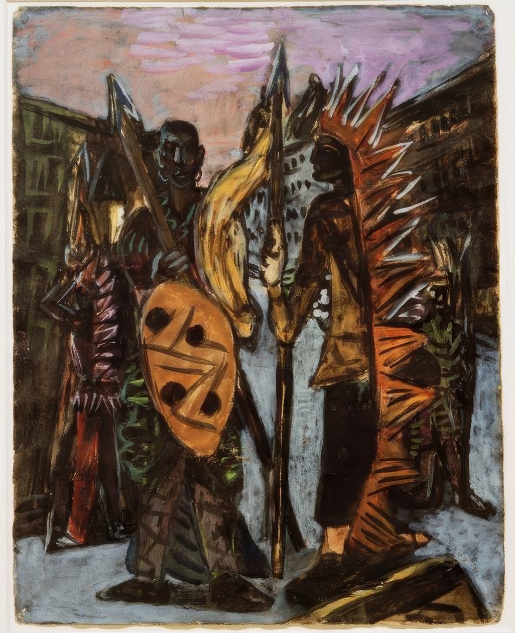 Indián játszó fiúk alkotó: Max Beckmann