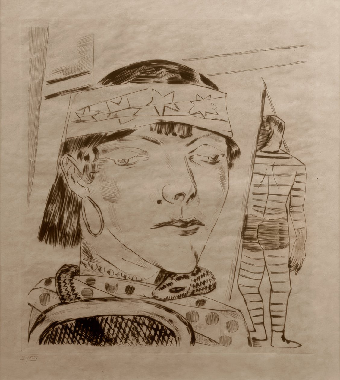 A kígyó hölgy alkotó: Max Beckmann