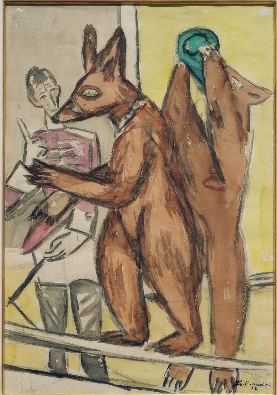 Kiképzett medvék alkotó: Max Beckmann