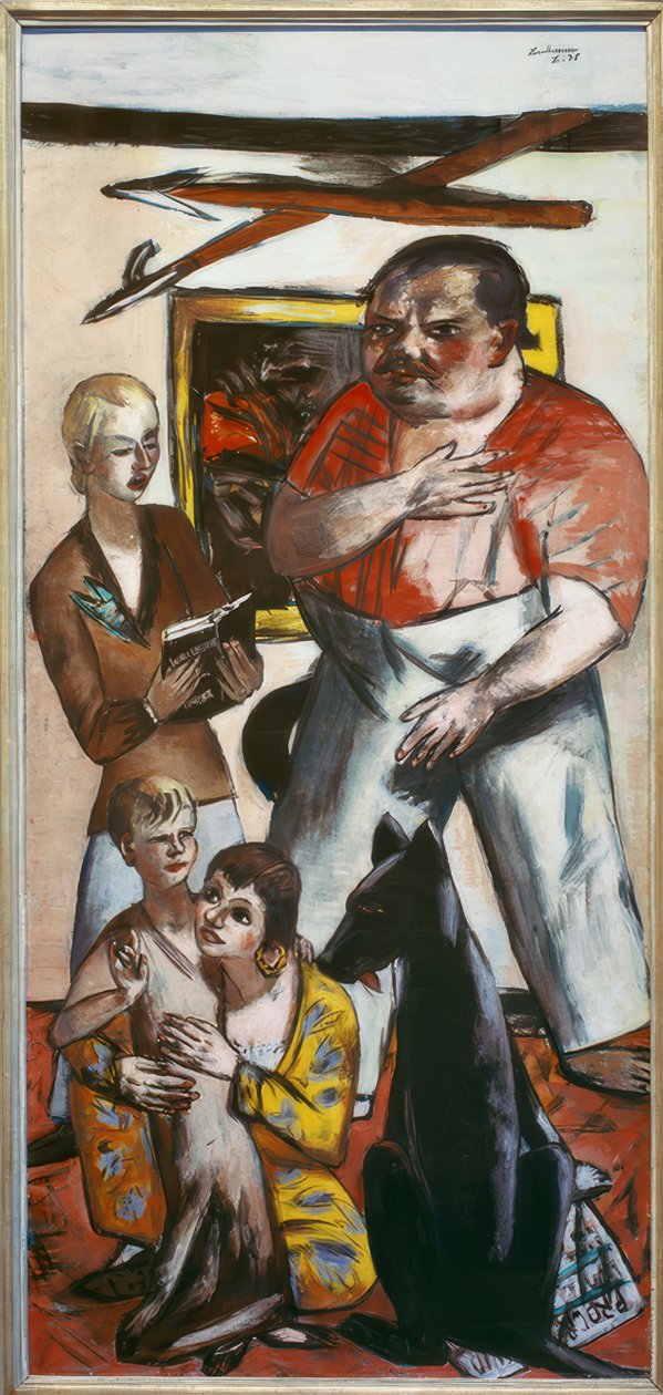 George családi portréja alkotó: Max Beckmann