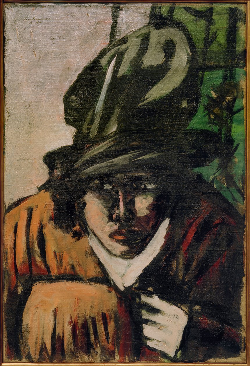 Nő kalapban és muffban alkotó: Max Beckmann