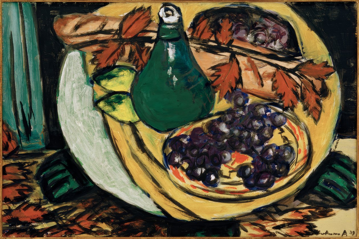 Őszi csendélet szőlővel alkotó: Max Beckmann