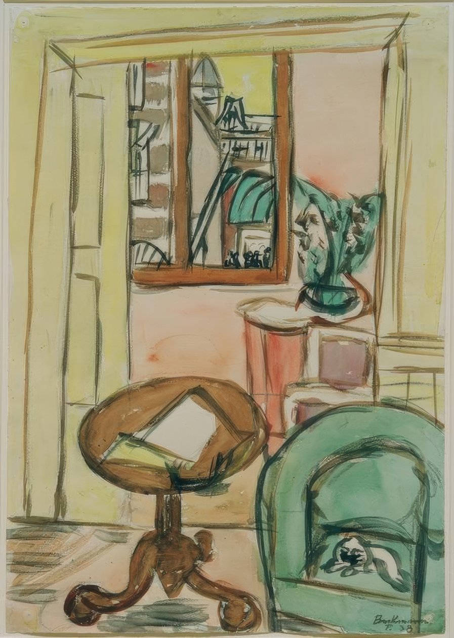 Belső körasztallal alkotó: Max Beckmann