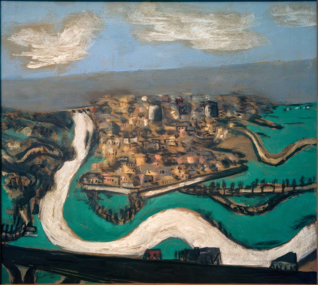 Táj Saint-Germain közelében alkotó: Max Beckmann