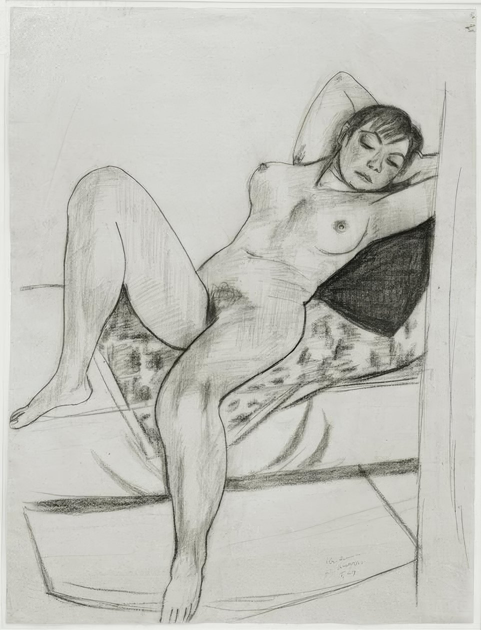 Fekvő női akt alkotó: Max Beckmann