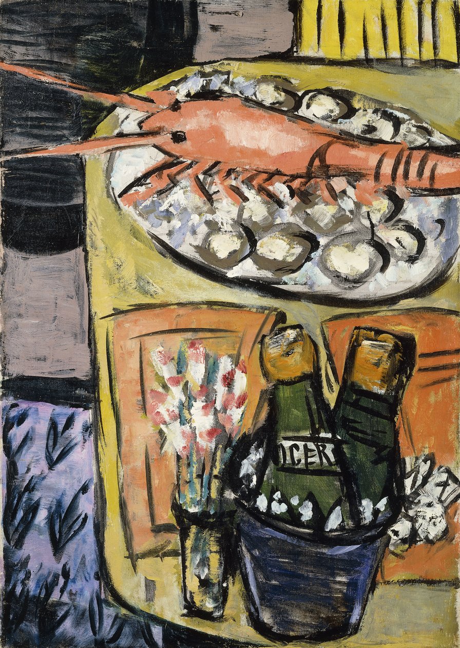 Homár csendélet; Hummerstilleben alkotó: Max Beckmann