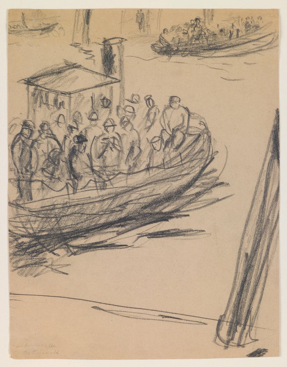 Longboat a Longshoremenekkel alkotó: Max Beckmann
