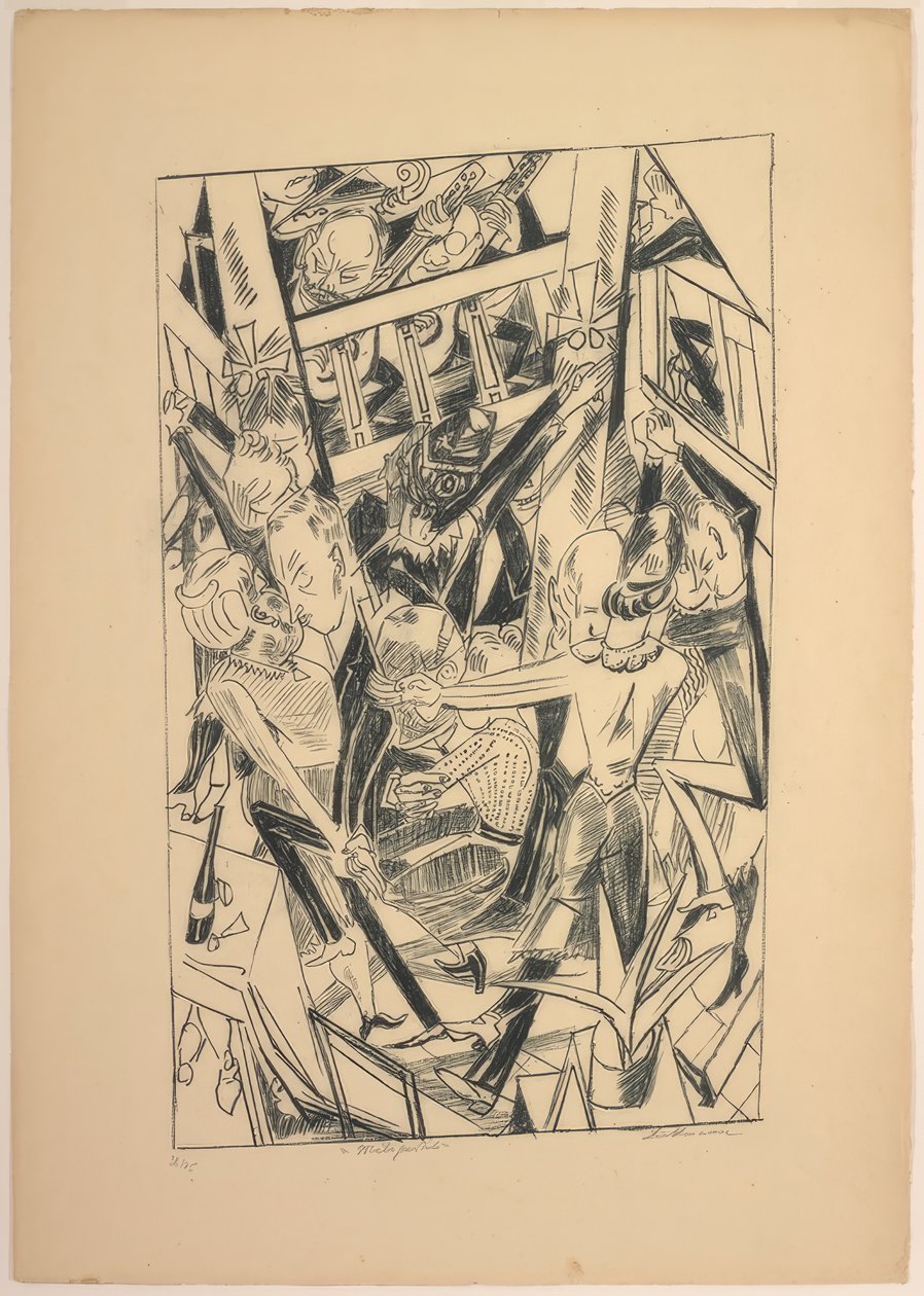 Malepartus, nyolcas lemez a Die Hölle-től alkotó: Max Beckmann