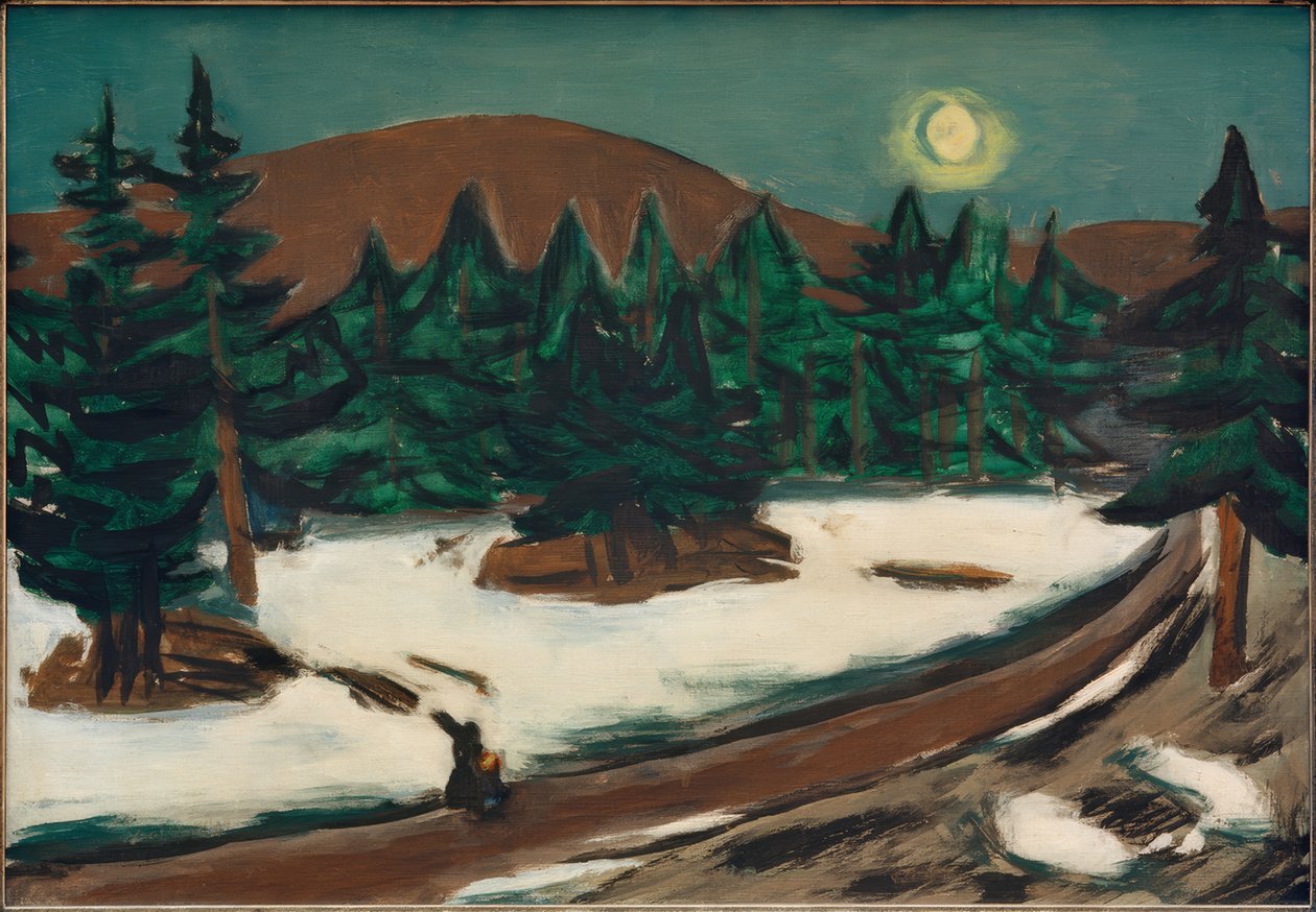 Hold táj a hegyekben a hó alkotó: Max Beckmann