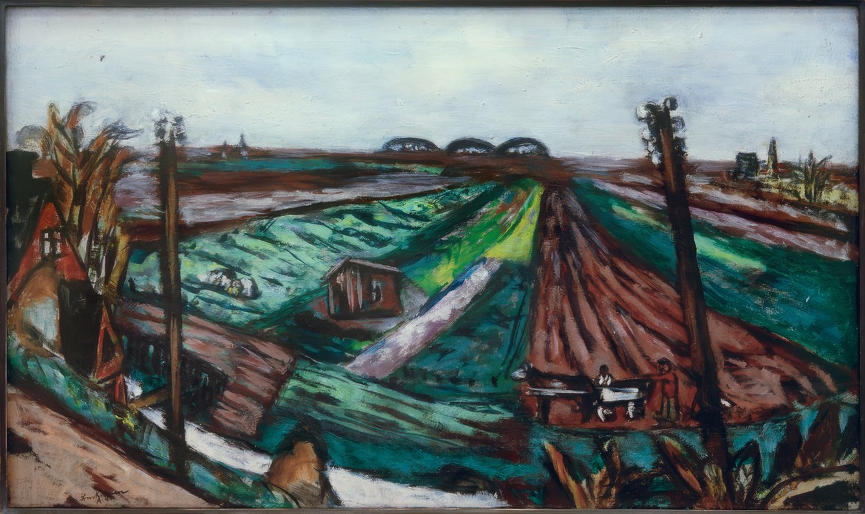 Polder táj Hembruggal alkotó: Max Beckmann