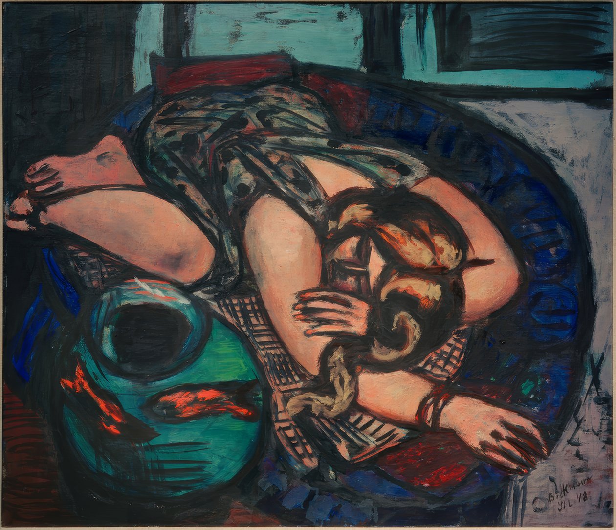 Pihenő lány alkotó: Max Beckmann