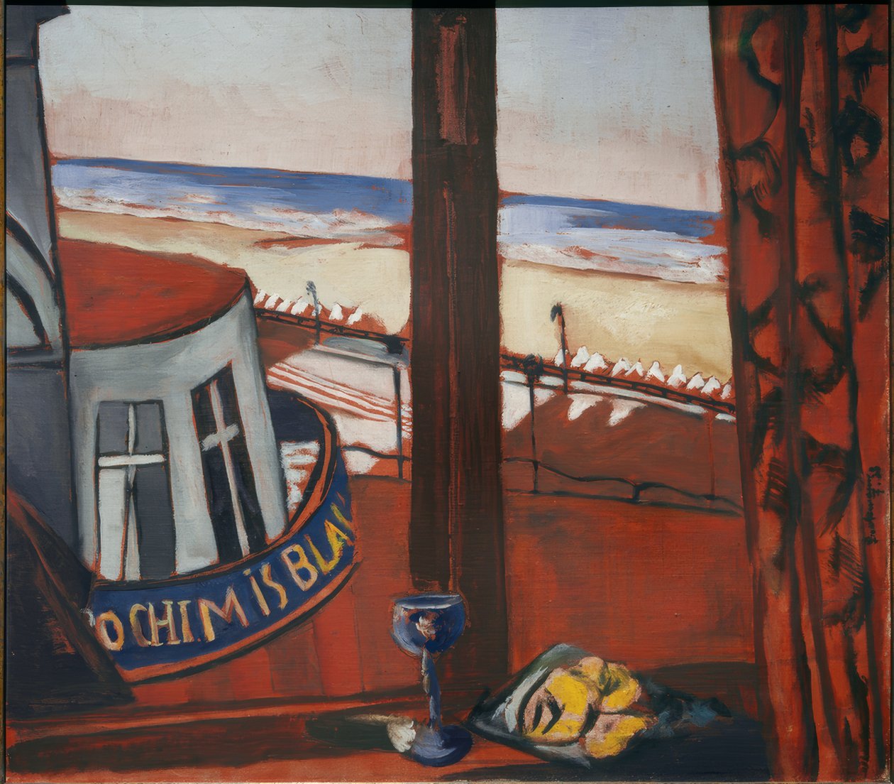 Scheveningen, hajnali öt alkotó: Max Beckmann