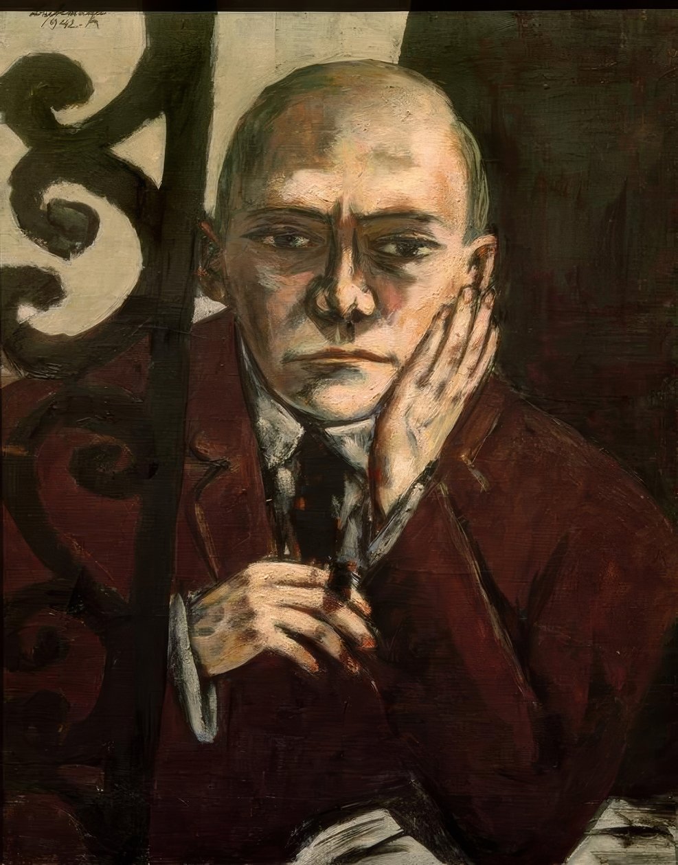 Önarckép a bárban alkotó: Max Beckmann