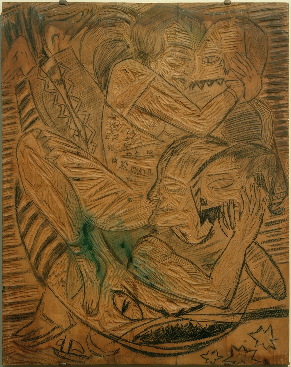 Önarckép Naïlával, mint cirkuszművész alkotó: Max Beckmann