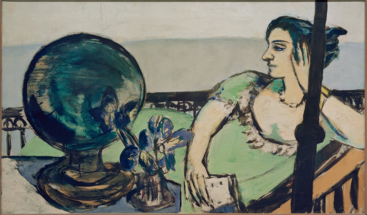 Nő szemlélődik a tenger mellett alkotó: Max Beckmann