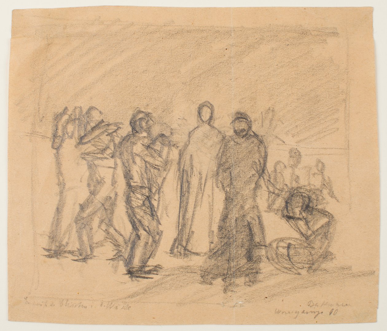 Vázlat Krisztus a sivatagban alkotó: Max Beckmann