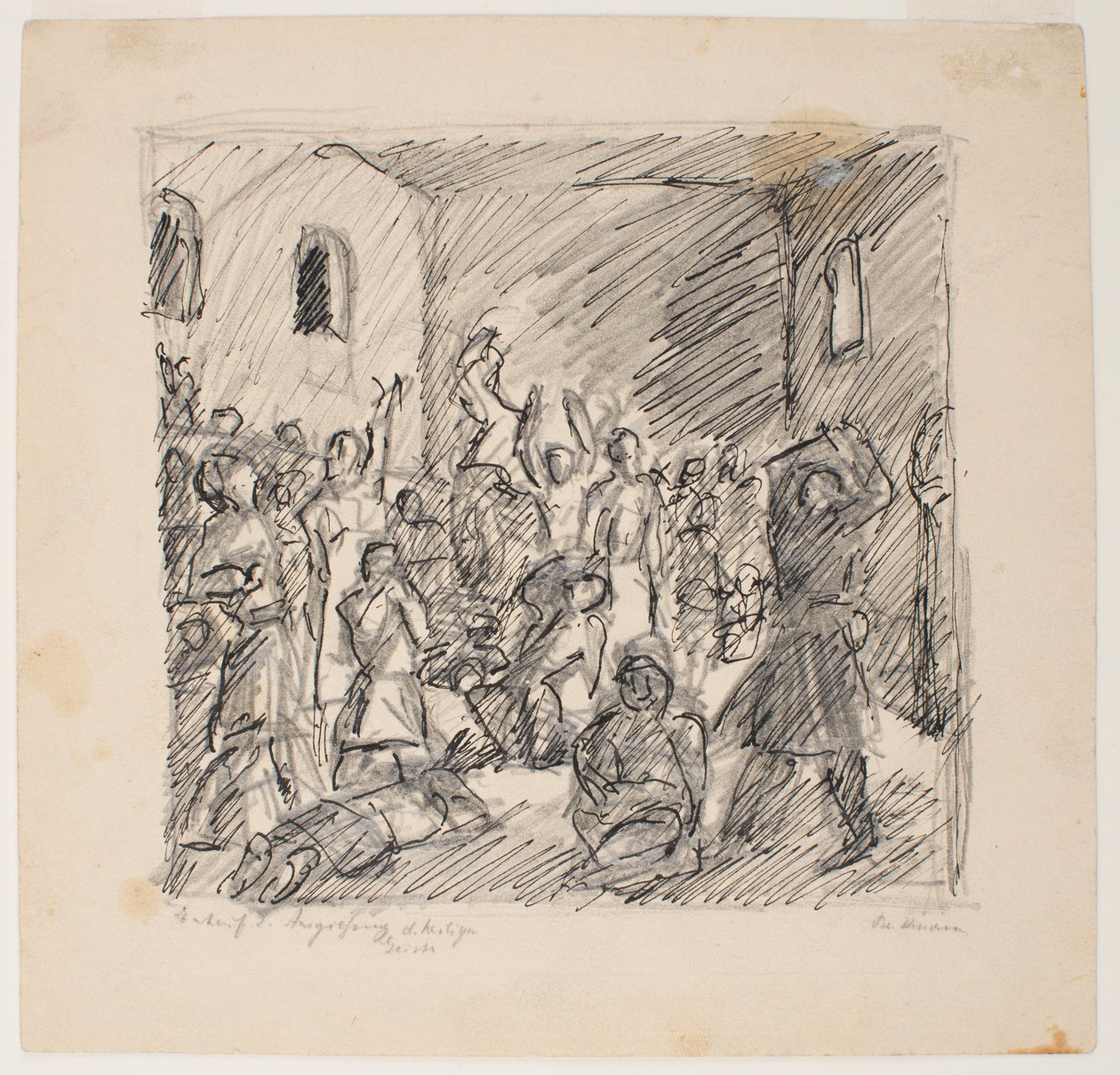 Vázlat a Szentlélek befogadásához alkotó: Max Beckmann
