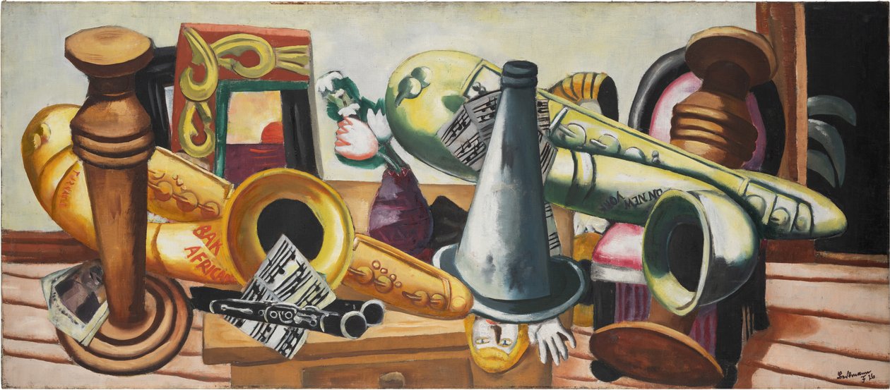 Csendélet szaxofonokkal alkotó: Max Beckmann