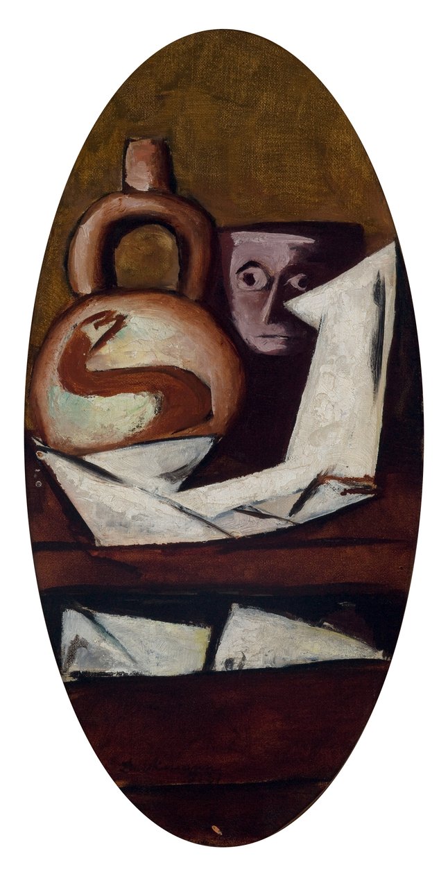 Csendélet mexikói alakkal alkotó: Max Beckmann