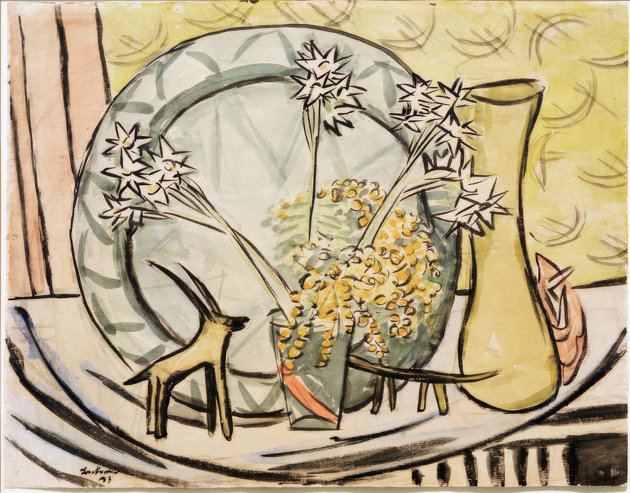 Csendélet bakkal és nárciszokkal alkotó: Max Beckmann