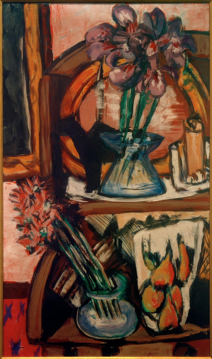 Csendélet két váza virággal alkotó: Max Beckmann