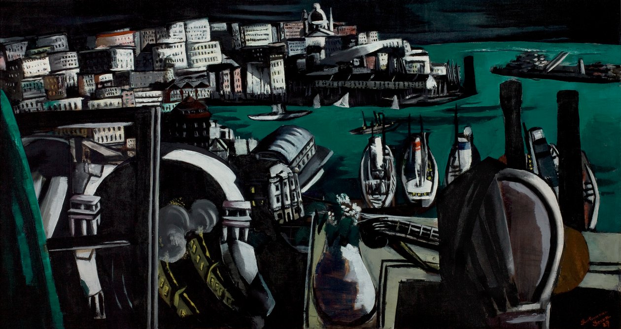 Genova kikötője alkotó: Max Beckmann
