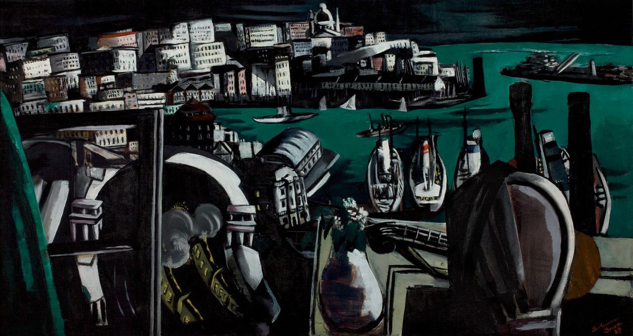 Genova kikötője alkotó: Max Beckmann