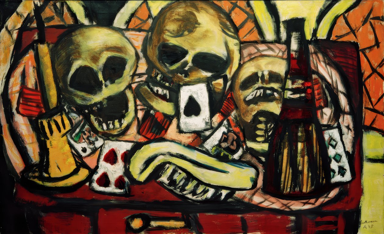 Koponya csendélet alkotó: Max Beckmann