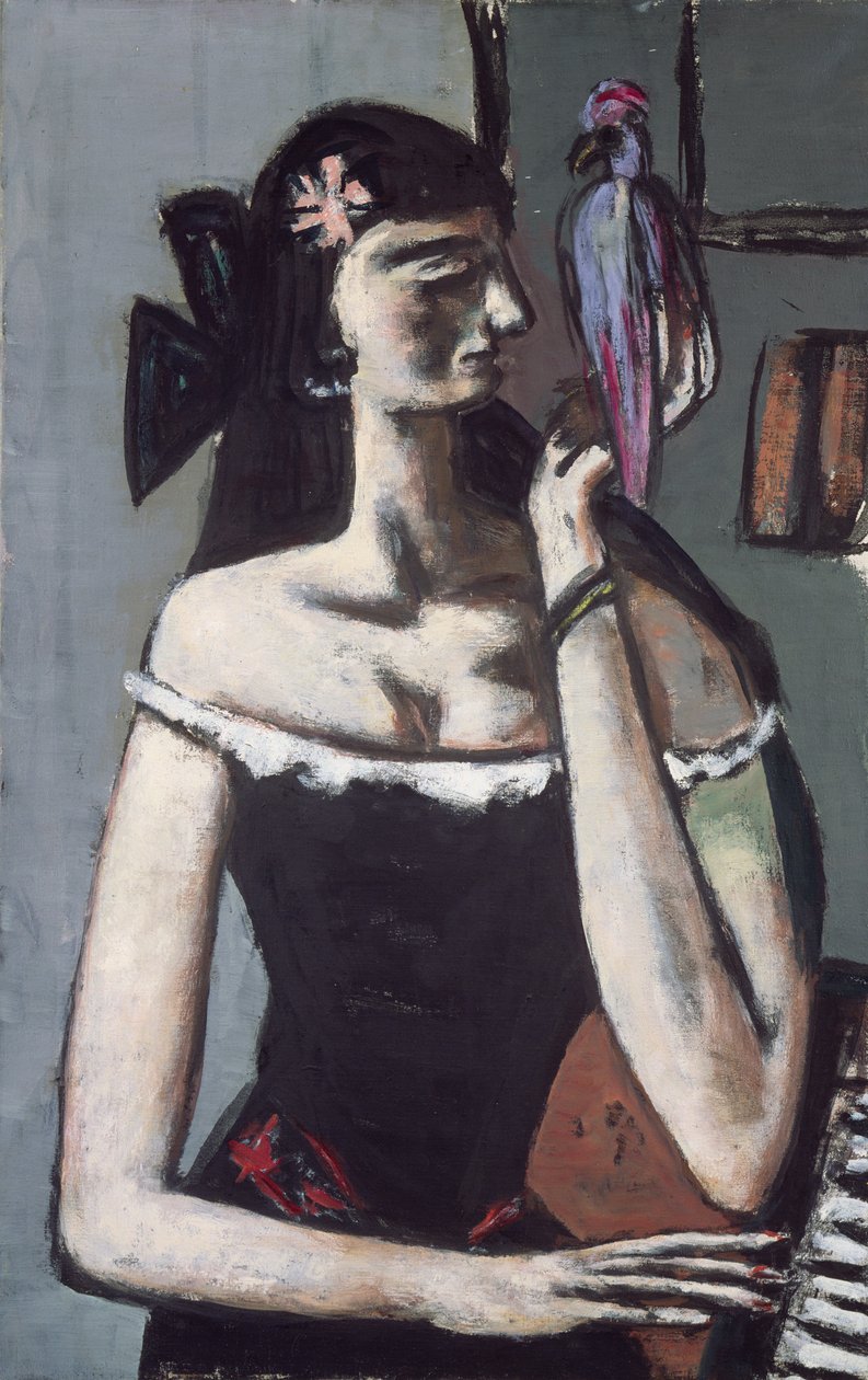 Nő papagájjal alkotó: Max Beckmann