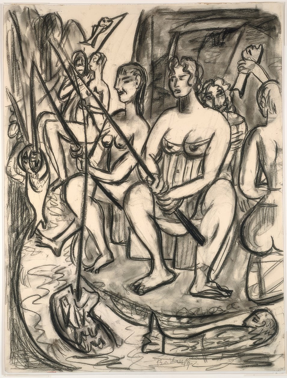 Női horgászat alkotó: Max Beckmann