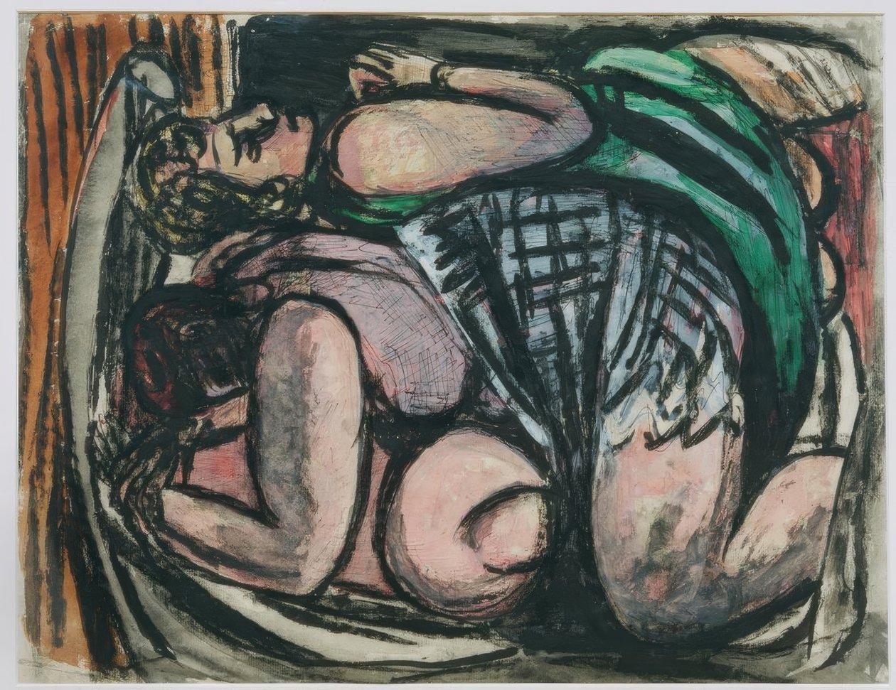 Két nő feküdt alkotó: Max Beckmann