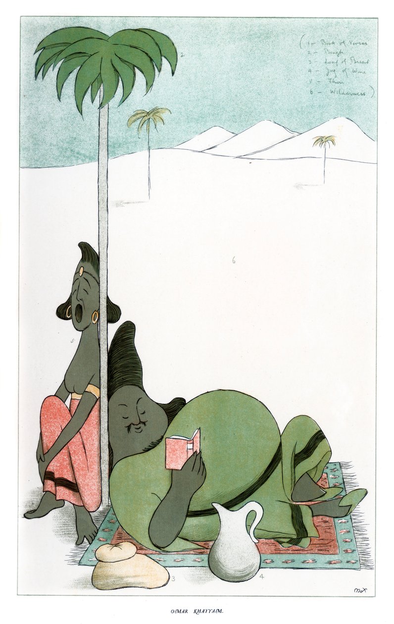 Omar Khayyam, 1904. alkotó: Henry Maximilian Beerbohm