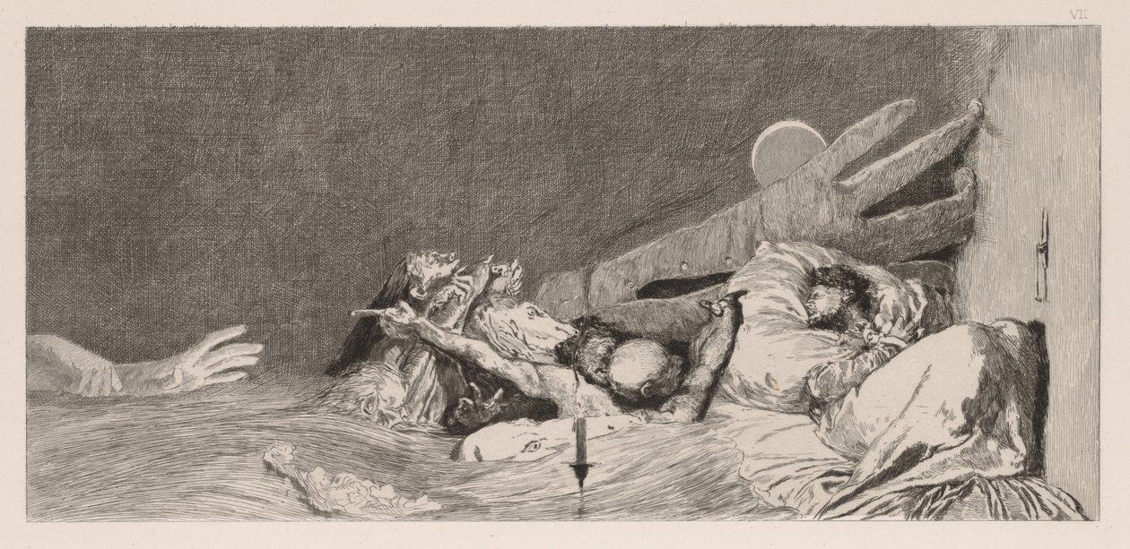 Egy kesztyű: Szorongások, 1880. alkotó: Max Klinger