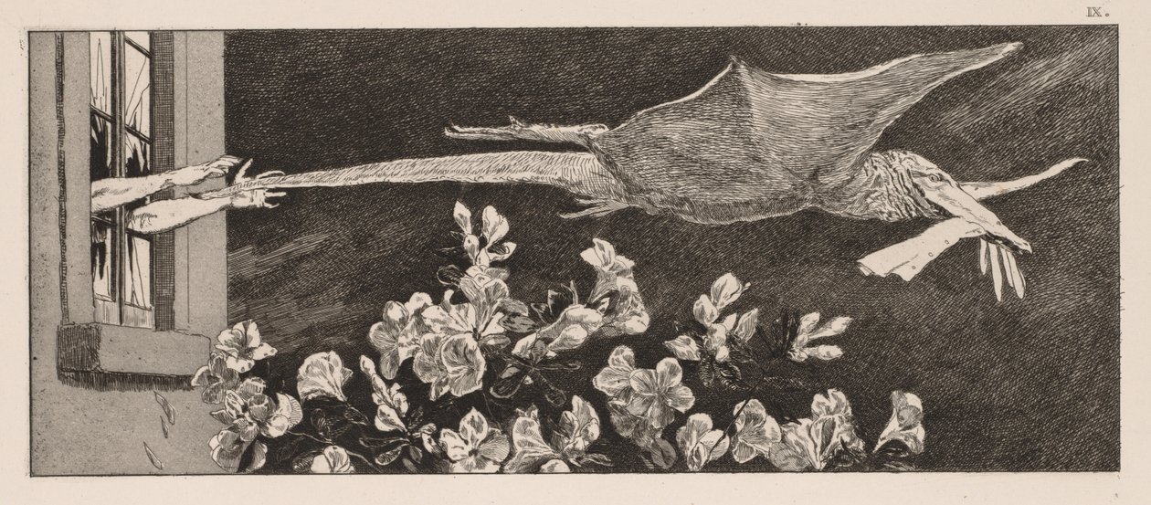 Egy kesztyű: The Abduction, 1880. alkotó: Max Klinger