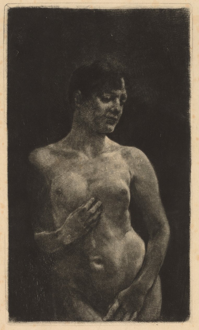 Álló akt, 1891. alkotó: Max Klinger