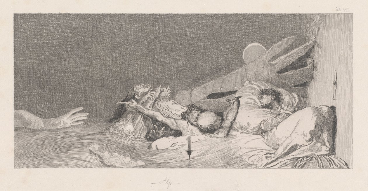 Szorongások, félelmek, 18781880. alkotó: Max Klinger