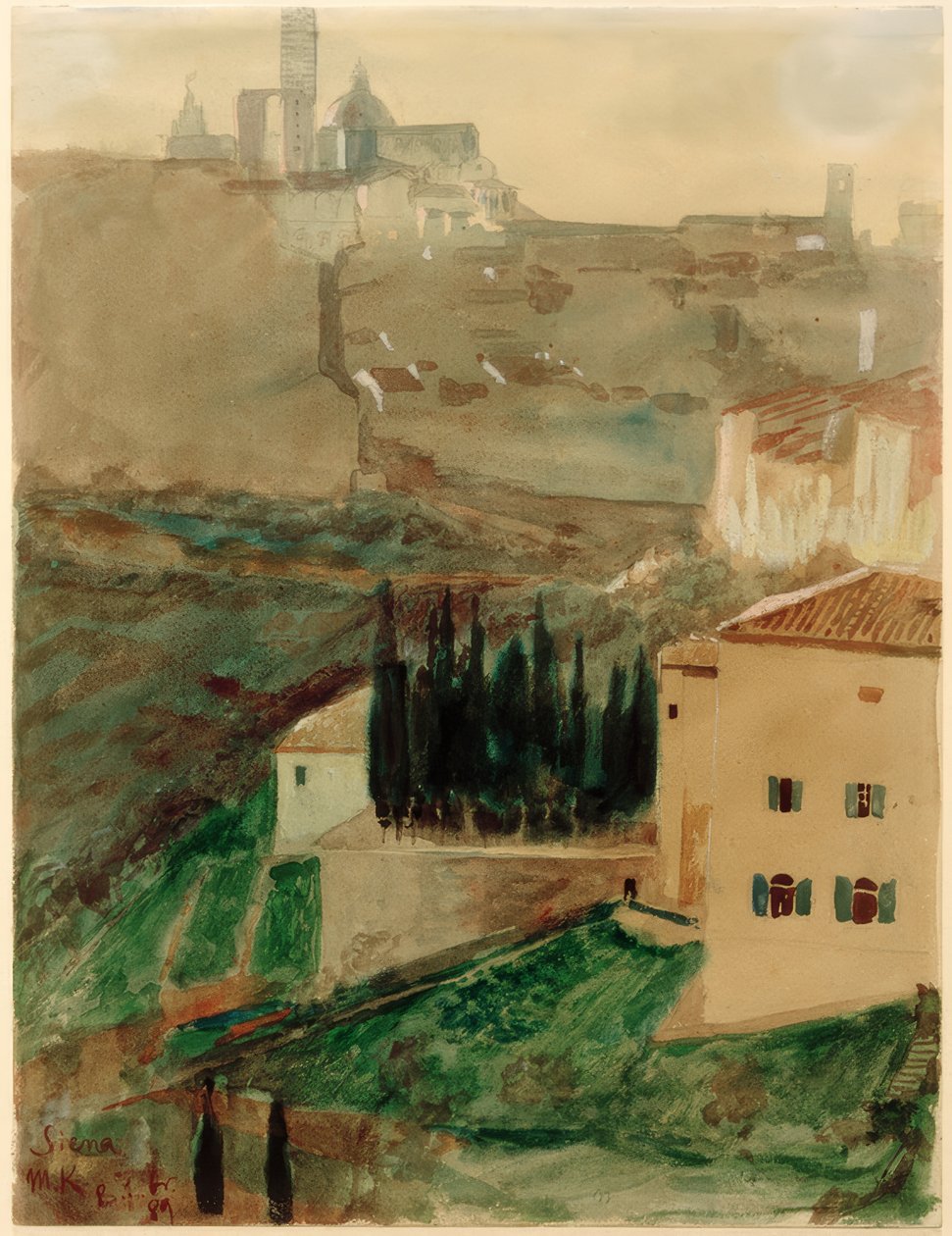 Siena látképe alkotó: Max Klinger