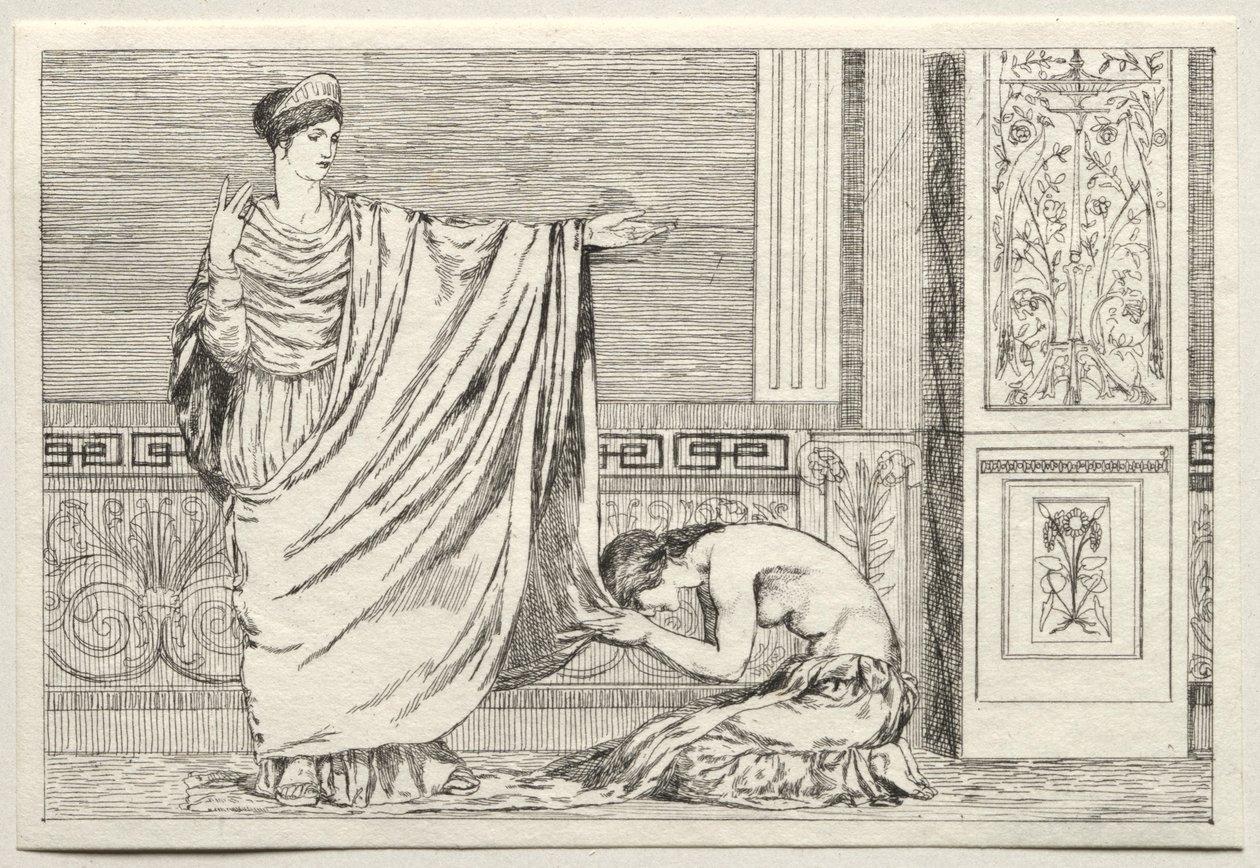 Ámor és psziché: Psyche és Juno, 1880. alkotó: Max Klinger