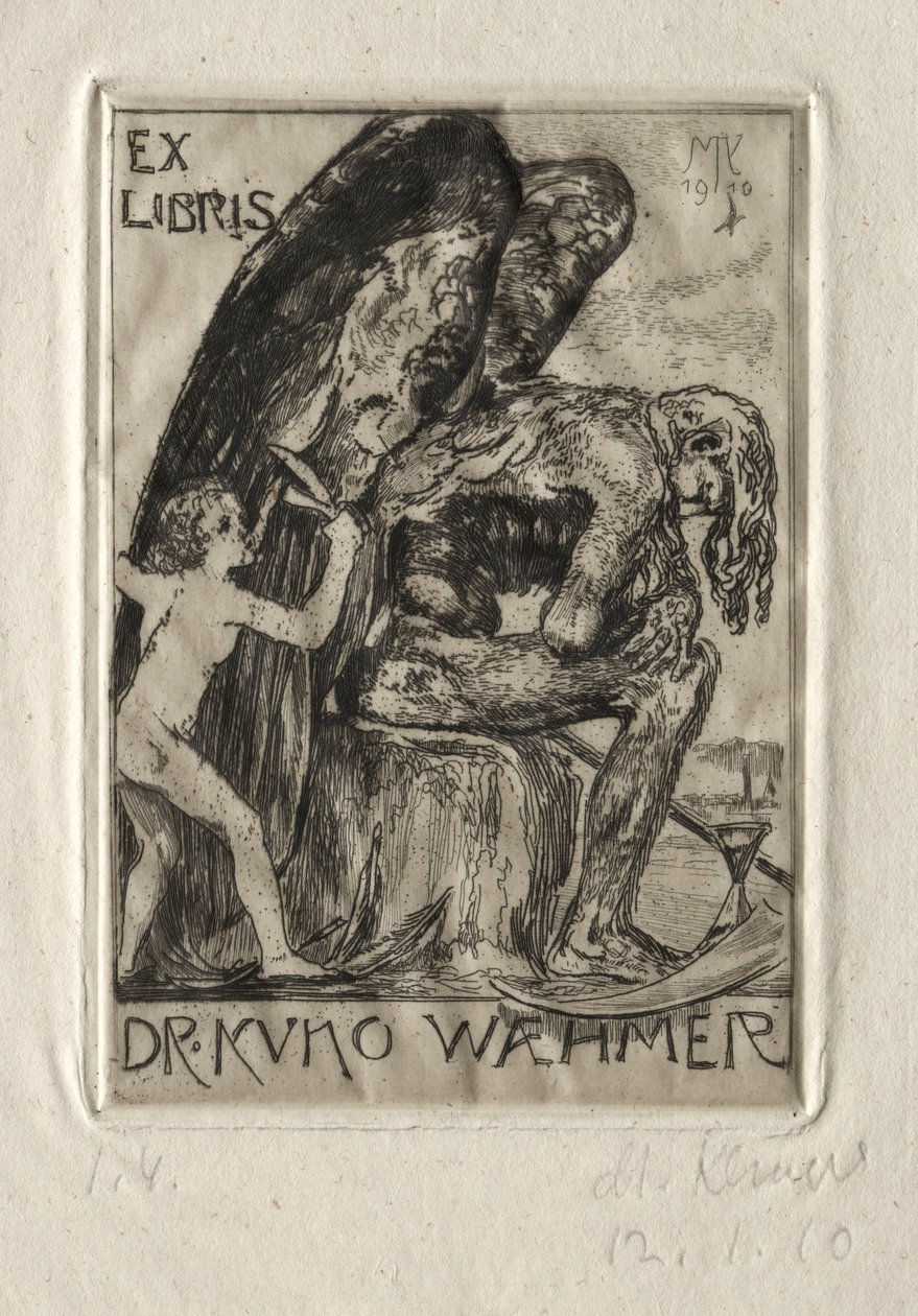 Ex Libris Dr. Kuno Waehmer, 1910. alkotó: Max Klinger