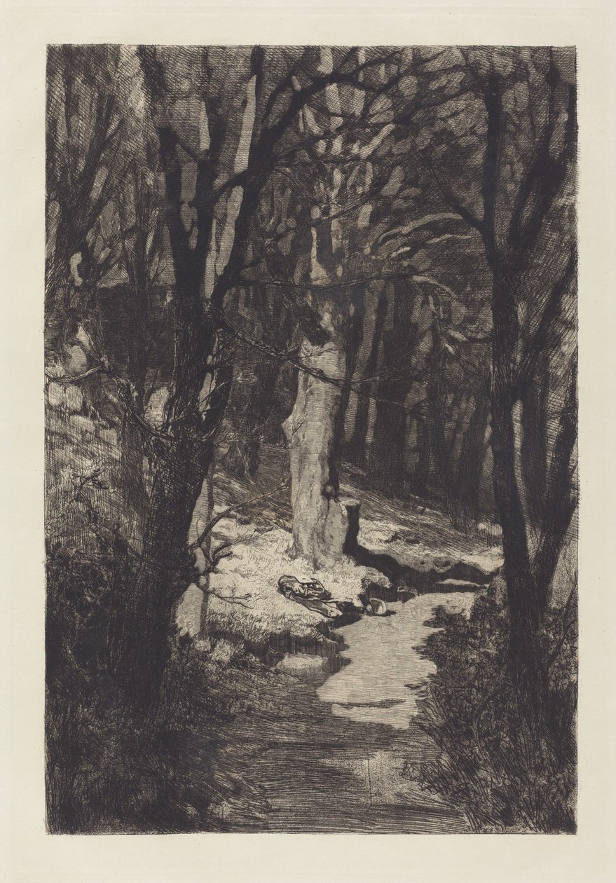 Im Walde az erdőben, 1883. alkotó: Max Klinger