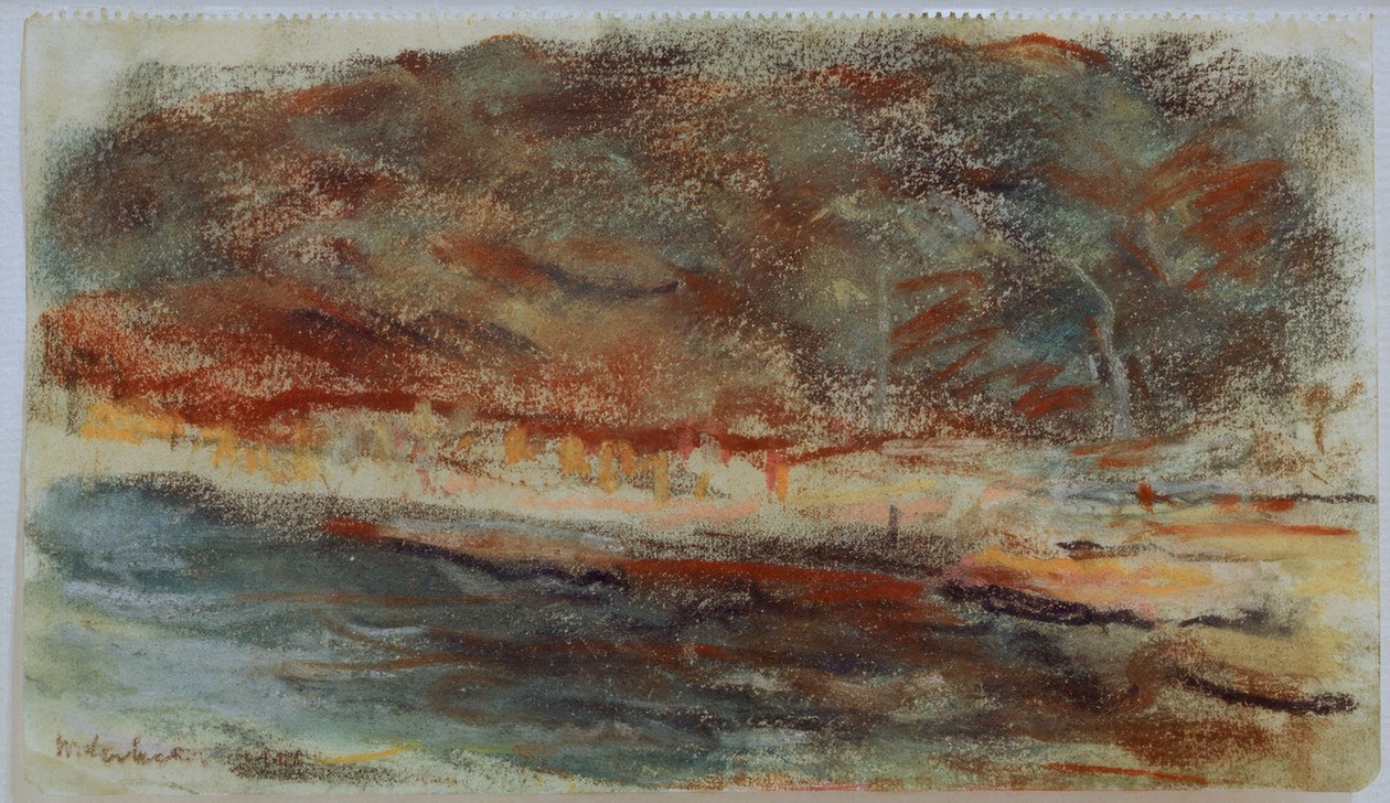 Esti táj Hamburgban alkotó: Max Liebermann